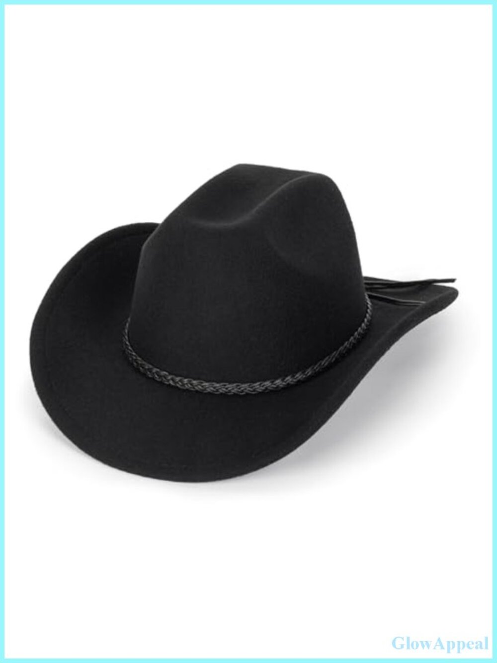 Western Cowboy Hat with Vegan Leather Band for Men Women Classic Fedora